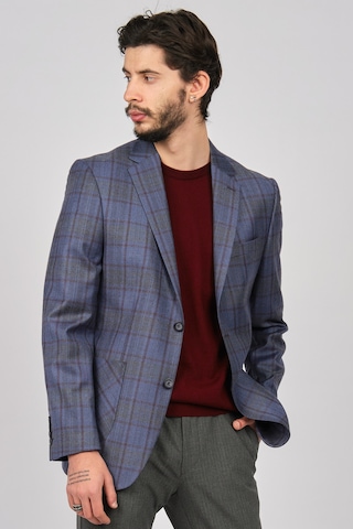 Yünsa Erkek Ekoseli Spor Yün Ceket 2661000 Mavi(531445838) Mavi