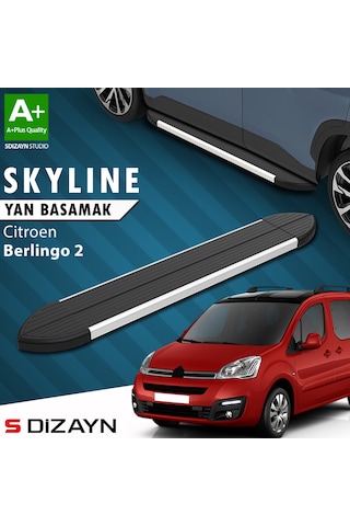 S-dizayn Citroen Berlingo 2 Skyline Aluminyum Yan Basamak 193 Cm 2008-2018 A+ Kalite