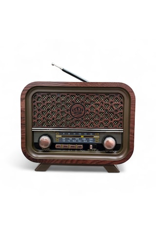 Rt-736 Ahşap Görünüm Nostalji Radyo,şık Tasarım Bluetooth Nostaljik Radyo