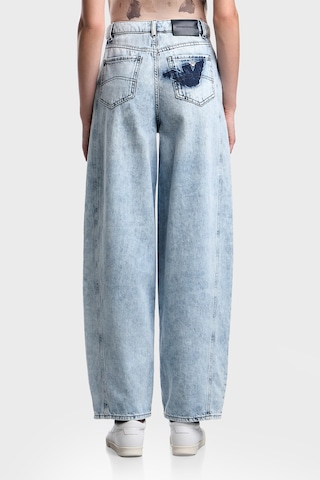 Emporio Armani Relaxed Fit Yüksek Bel Geniş Paça Jeans Bayan Kot Pantolon Ew004409 Af21085 Mb003 Açık Mavi