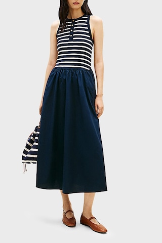 Tommy Hilfiger Bayan Elbise Ww0ww49628 0x3 Lacivert-beyaz
