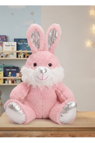 Pembe Peluş Tavşan 50 Cm Sevimli Ve Konforlu Uyku Yastığı Ve Sarılma Arkadaşı Dekoratif Oyuncak