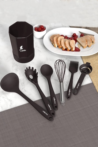 Trigona Isıya Dayanıklı Yanmaz Yapışmaz Spatula Seti 15 Parça