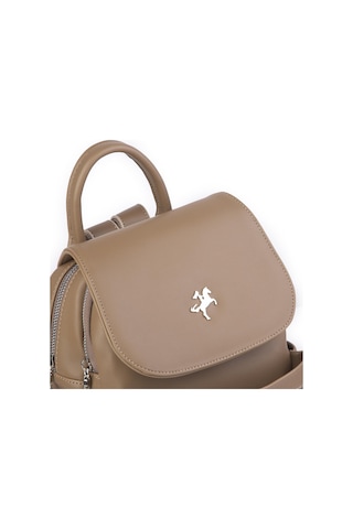 Nas Bag Kadın Sırt Çantası Çift Gözlü Spor Çanta 23x26x14 Cm Vizon Dona Çok Renkli