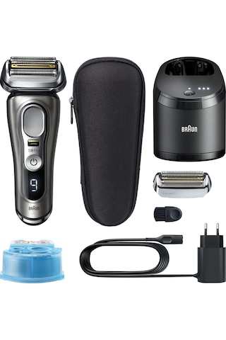 Braun Series 9 Pro Premium Erkek Elektrikli Tıraş Makinesi, 4+1 Tıraş Başlığı, Elektrikli Tıraş Makinesi Ve Düzeltici, Tıraş Başlığı Dahil, 60 Dakika Pil Ömrü, 1, 3 Ve 7 Günlük Sakalda Islak Ve Kuru Kullanım, 9465cc