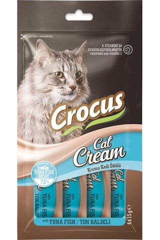 Crocus Ton Balıklı Krema Kedi Ödülü 4 x 15 G Crocus Ton Balıklı Krema Kedi Ödülü 4 x 15 G