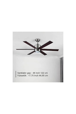 Rubenis RBT486BRW Aydinlatmali Tavan Vantilatörü Rubenis RBT486BRW Aydinlatmali Tavan Vantilatörü