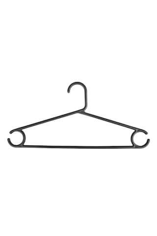 12 Adet Plastik Siyah Kıyafet Elbise Askısı Askılığı Gömlek Askı Siyah