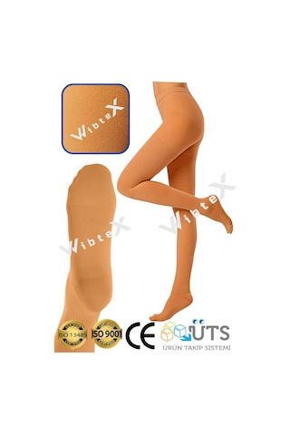 Wibtex Külotlu Varis Çorabı Kapalı Burun Ten Rengi