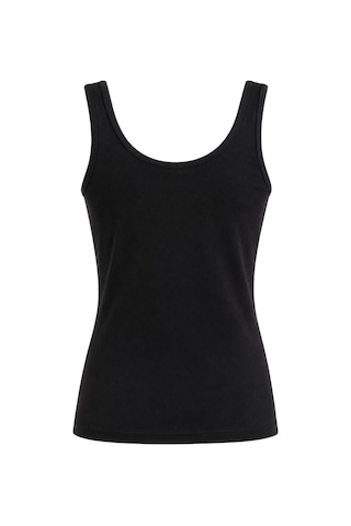 Vadon 1008 Kadın Pamuklu U Yaka Askılı Yumuşak Dokulu Basic Kolsuz Atlet Body Siyah