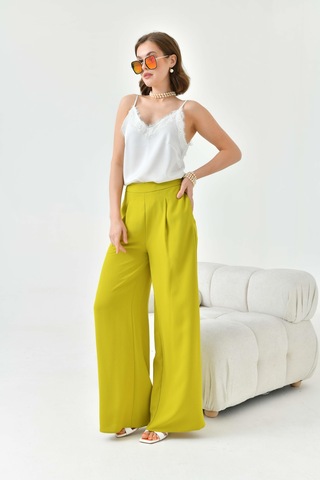 Ftz Women Kadın Lastikli Pantolon Asit 30756-Asit Yeşil