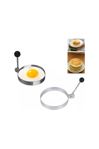 Metalik Daire Şeklinde Metal Omlet Yumurta Ve Krep Kalıpları 14383350