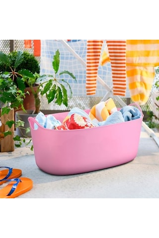 Ikea Torkıs Çamaşır Sepeti, Pembe, 35 Lt