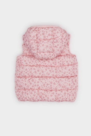 Defacto Kız Bebek Rüzgar Geçirmez Su İtici Kapüşonlu Desenli Şişme Yelek E7355a525aupn99 Pembe