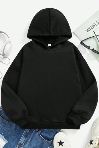 One Of A Kind Baskılı Erkek - Kız Çocuk Rahat Kalıp Sweatshirt Siyah