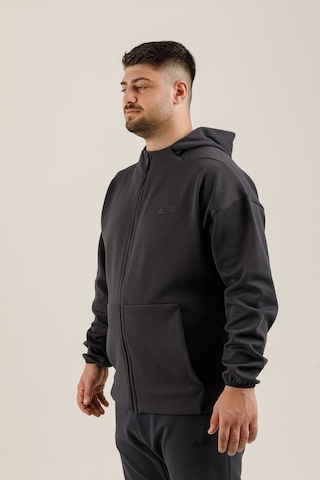 Airlife Clubby Ir Zone Tam Boy Fermuarlı Erkek Büyük Beden Kapüşonlu Sweatshirt Lacivert