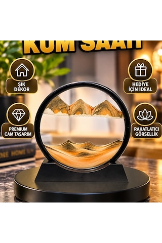 Şeffaf Cam Kum Saati Minimalist Masa, Raf Ve Vitrin Dekoru