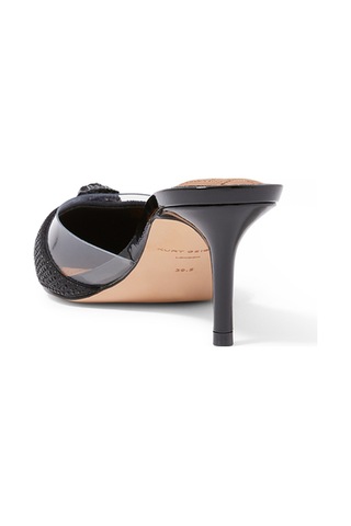 Kurt Geiger Belgravia Vinil Slingback Topuklu Ayakkabı - Zarif Ve Modern Tasarım Abiye Ayakkabı Siyah 38