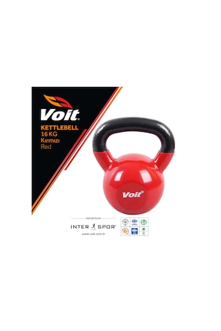 Voit Vinyl Kettlebell 16  KG Kırmızı