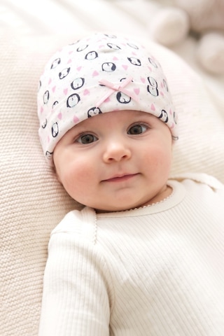Just Inner Kız Bebek 2'li Pamuklu Bere Penguen Desenli Esnek Ve Konforlu 684501 Çok Renkli