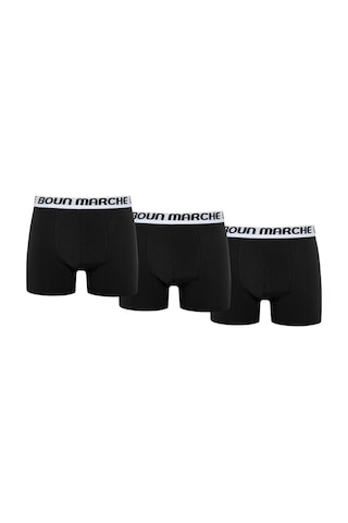 Boun Marche Erkek Boxer Likralı Premıum 3'lü Kutu Tokyo Siyah