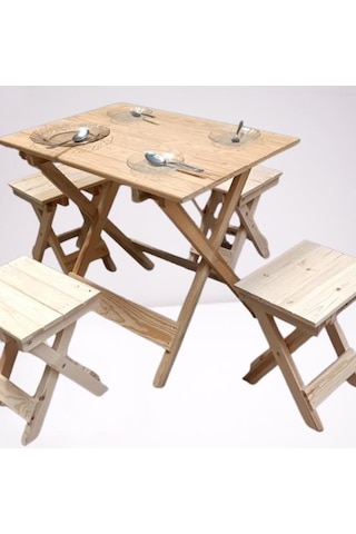 Bengi Ticaret Piknik Seti Katlanabilir Ham 90391çam Ağac Az Yer İşgal Eder Çok İş  El Yapım Ahşap