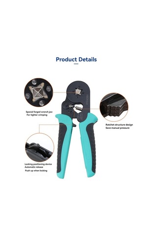 Dancemonkey Hsc8 6-4a Tüp Terminalleri Klemplama Pense, Soğuk Terminal Klemplama Aleti