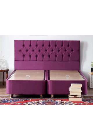 Nironyatak Niron Purple Baza Ve Başlık Seti 140X190 Cm Çift Kişilik Sandıklı