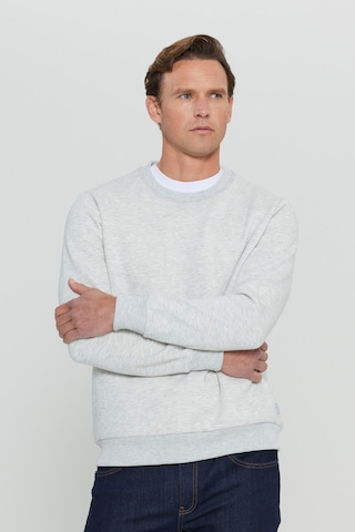 Ac&Co / Altınyıldız Classics Standart Fit Bisiklet Yaka Erkek Sweatshirt - Kar Melanj Kar Beyaz