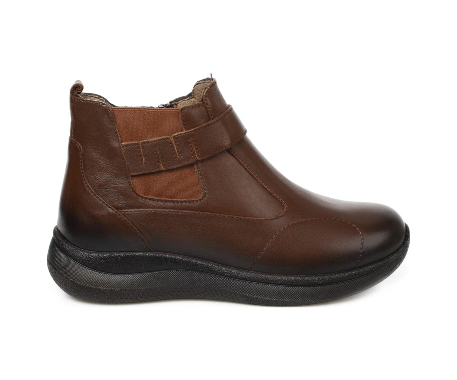 Forelli Emma 27951 Hallux Deri Fermuarlı Taba Kadın Bot Taba