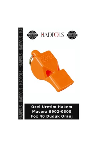 Özel Üretim Hakem Macera 9902-0300 Fox 40 Düdük Oranj
