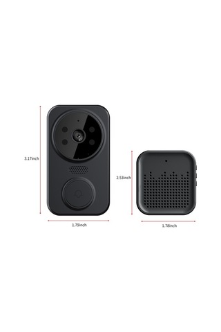 Dancemonkey Akıllı Kablosuz Video Kapı Zili - Full Hd Kamera, Gece Görüşlü, Wi-fi Bağlantılı, 2 Yönlü Sesli İnterkom