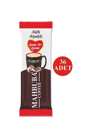 Mahbuba 3ü1 Arada Sütlü Köpüklü 36x10gr Mini Küçük Boy Ikramlık Otobüs Hazır Kahve Poşet Hazır