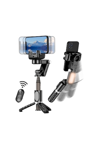 360 Hareket Algılayıcı Sensörlü Akıllı Çekim Selfie Takip Gimbal Telefon Tutucu Vlog Tripod Işık