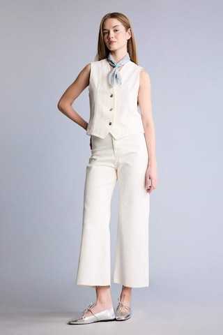 Defacto Culotte Yüksek Bel Kısa Paça Crop Jean Pantolon B5012ax26smnm86 Ekru-nm86