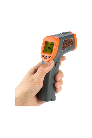 Qingmipy Smart Sensor At380 Endüstriyel Isı Ölçer -32 380 C Dijital El Tipi Kızılötesi Termometre Pil Dahil Değil