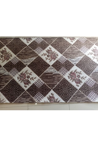 Aslan Home Kahverengi Halı Klasik Desen Kahverengi Koyu Dokuma Taban Halı
