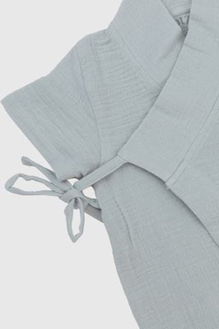 Totzee Uzun Kimono Tulum Sis Grisi Gri