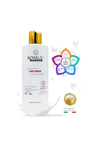 Royale Professional Argan Keratin Hacim ve Dolgunluk Veren Saç Maskesi 500 ML