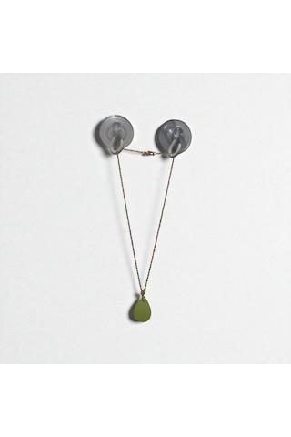 Karanlıkta Parlayan Fosforlu Gold Renk Metal Zincirli Kolye