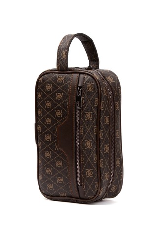 Tuldar Erkek Deri Portföy Clutch Traş Kozmetik Bakım Ve Günlük El Çantası Tul374 Kahverengi