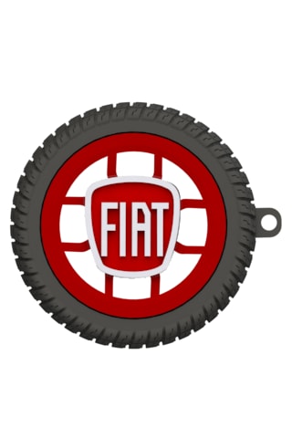 Fiat Uyumlu Özel Tasarım Anahtarlık - Premium Hafif Ve Dayanıklı Kırmızı