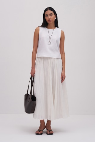 Pilise Maxi Etek Beyaz