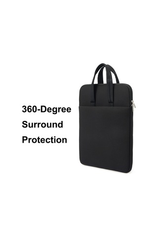 Vkemall 13-17 İnç Laptop Çantası - 360 Padlı Korumalı, Yumuşak Kadife Forlu, Geniş Cep Ve Pürüzsüz Alloy Reçme Siyah