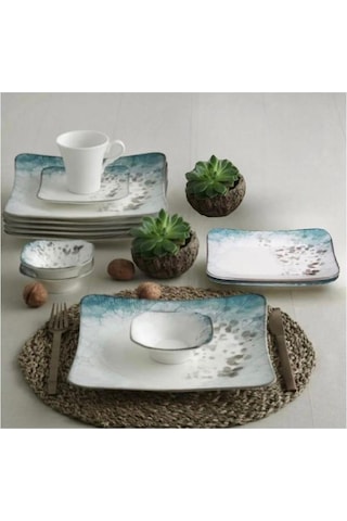 Güral Porselen Spinoza 30 Parça 6 Kişilik Kahvaltı Takımı 1341 Çok Renkli