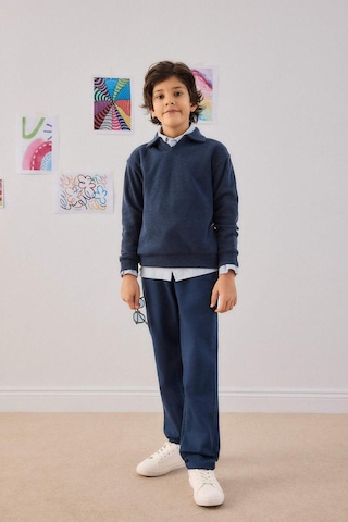 Defacto Erkek Çocuk Apaş Yaka Sweatshirt G3672a825cwnv256 Lacivert-nv256