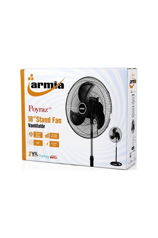 18 İnç Sanayi Vantilatör 3 Metal Kanat: Çap:56cm - Y: 140cm - 3 Kademe Hız 80w 5468