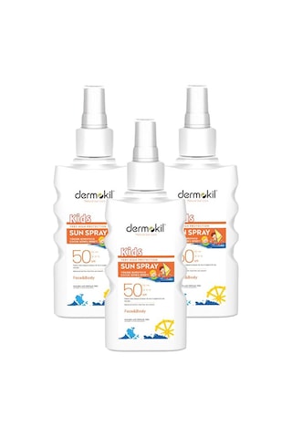 Dermokil Kids SPF 50+++ Yüksek Koruyucu Çocuk Güneş Spreyi 3 x 200 ML