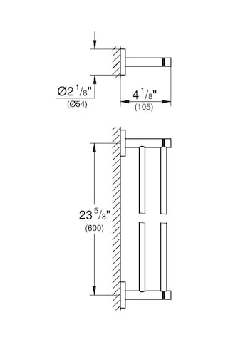 Grohe İkili Havluluk 60 Cm Essentials Krom - 40802001