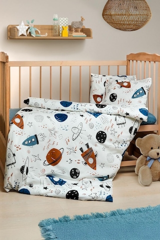 Cotton Collection %100 Pamuk Bebek Nevresim Takımı Space